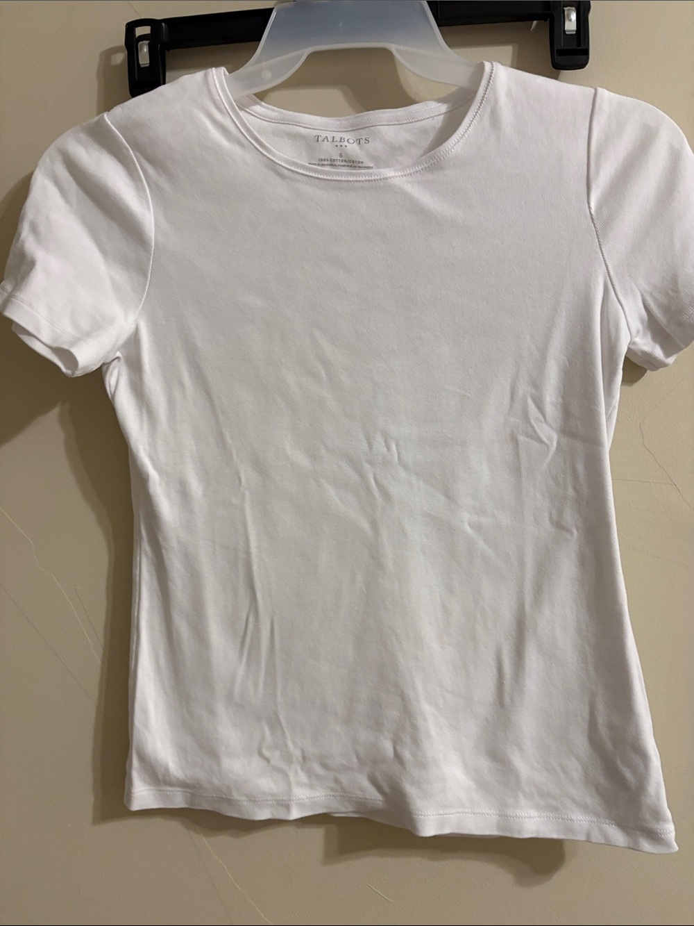 Talbots White Short Sleeve Crew Tee